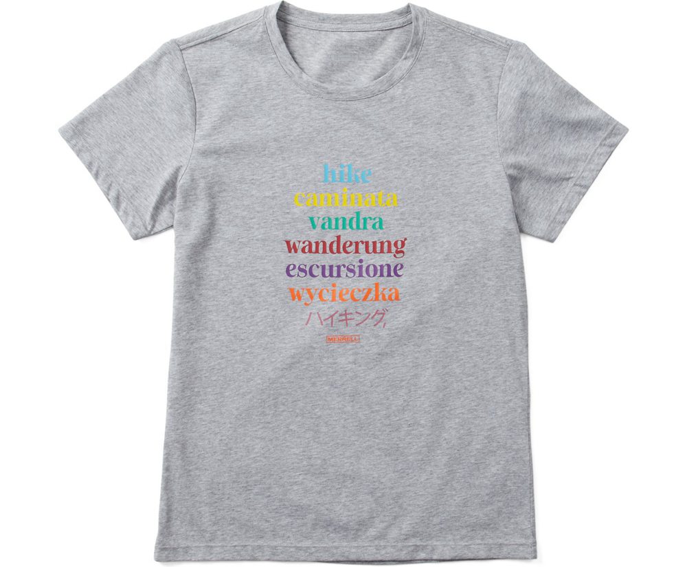 Merrell Kort Ærme Dame - Hike Translate Tee - Grå - DMU645279